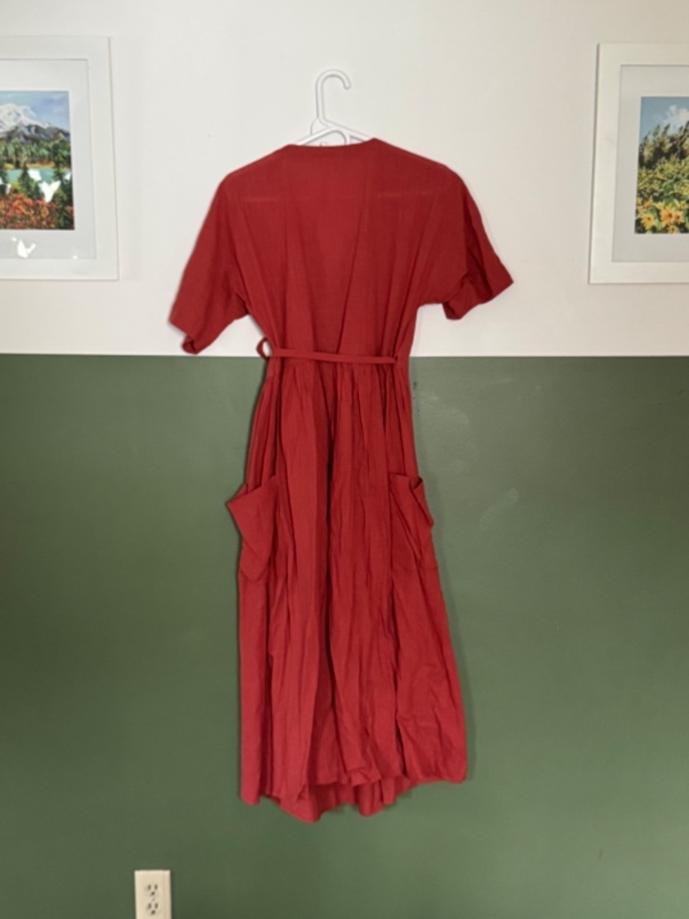 Curator SF Ansilee Wrap Dress, M, Terracotta - Picture 4 of 4
